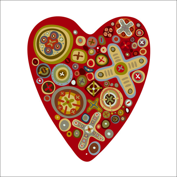 向量心中充满浪漫的爱情图片下载