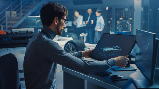 专业的汽车平面设计师是致力于概念车渲染与一支手写笔在高科技创新实验室与原型车底盘。图片下载