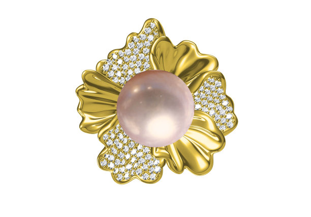 美丽的垂饰在白色的背景。3d渲染图片下载