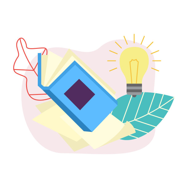 矢量平面打开书的图标图片下载