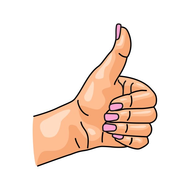 女性的手显示符号像孤立的白色背景。图片下载