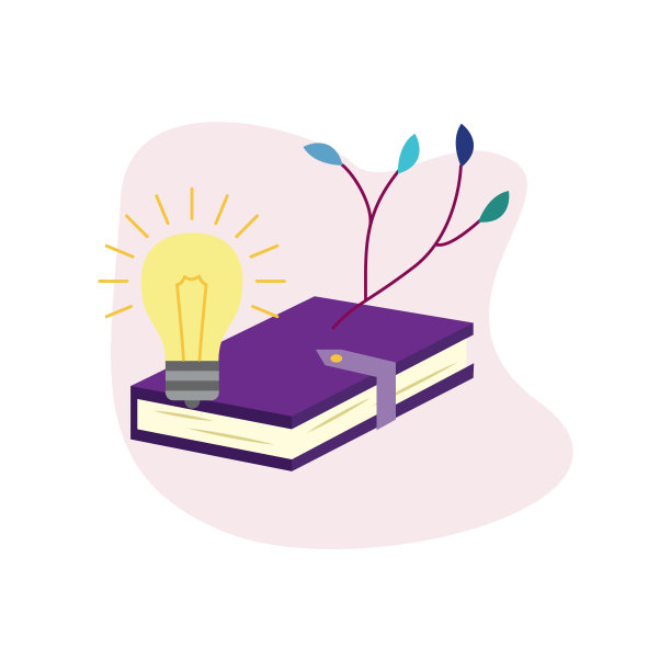 矢量平面打开书的图标素材图片