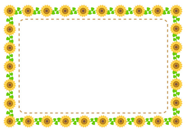 向日葵画框图片下载