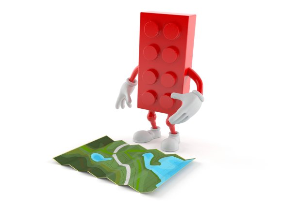 玩具方块人物看地图图片下载