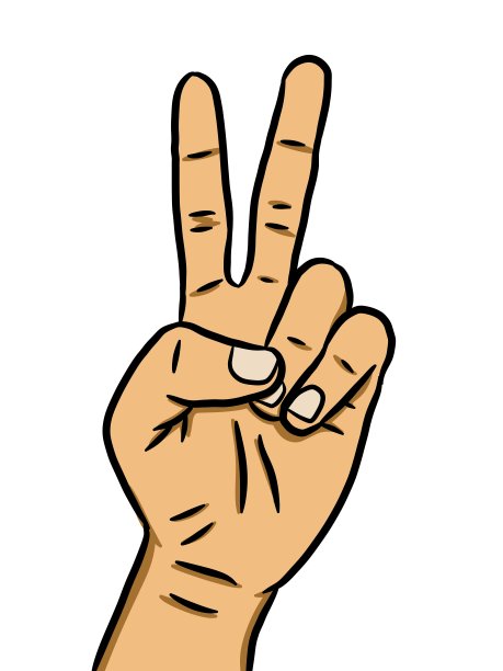 白色背景上的手和手指图片下载