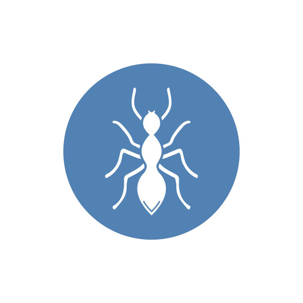 蚂蚁图标或标志-向量简单的昆虫符号图片下载