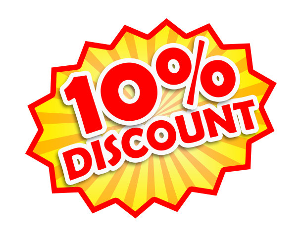 英文折扣标签百分之十图片下载