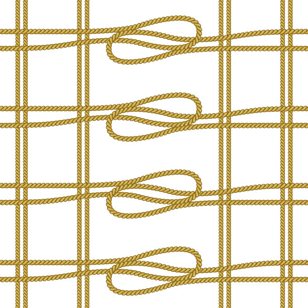 无缝矢量模式与金绳。图片下载