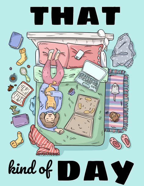 那种天萌卡通风格的明信片。拖延的形象图片下载