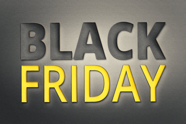 黑色星期五的促销和折扣题字设计模板在纸的背景。横幅商店，网络。3 d演示。图片下载