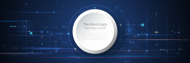 矢量横幅设计电路板。抽象的现代未来主义，工程，技术背景。未来的数字科学技术概念的网页横幅模板或宣传册图片下载