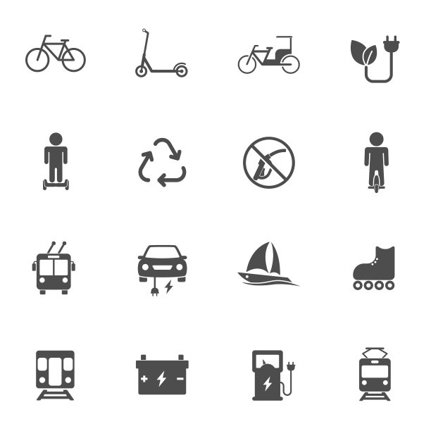 生态运输网络矢量图标图片下载