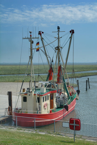 在Süderhafen，北海，北斯特兰半岛，北弗里斯兰，德国图片下载