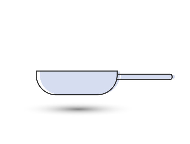 矢量煎锅图标。厨房电器的象征。用于设计，网站设计，标志，应用程序，UI/UX图片下载