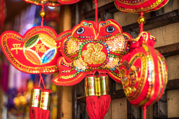 春节是中国传统的装饰品素材图片