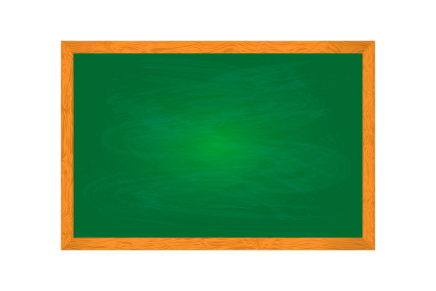 绿色学校董事会与木制框架孤立在白色。回到学校的主题。易于编辑印刷海报，标志设计，横幅，传单，标志，贺卡，明信片等矢量模板。图片下载