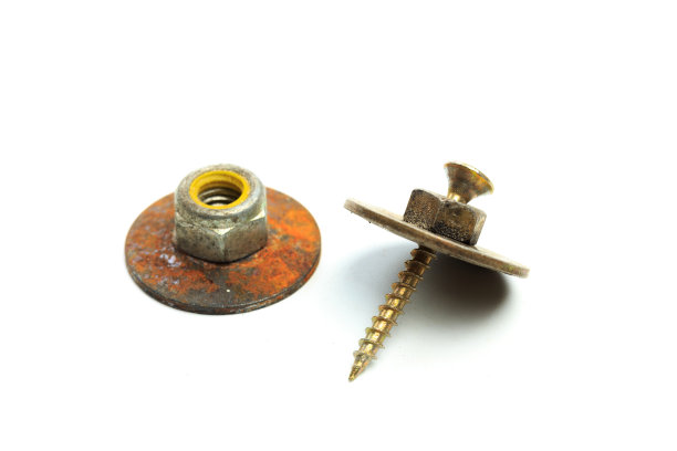 螺丝螺母，铆钉隔离白色。——图片图片下载