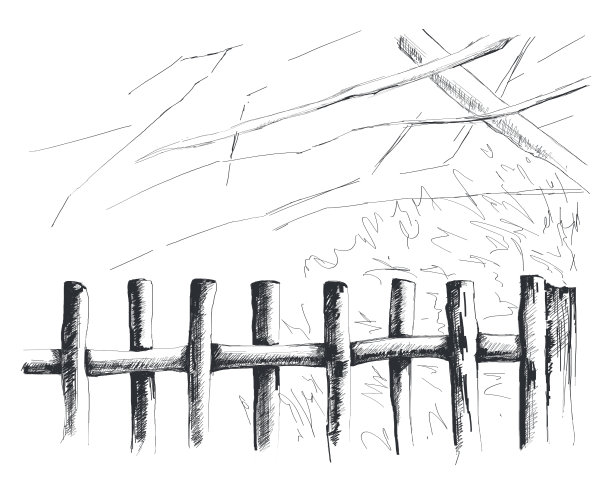 乡村的木栅栏。的背景图片。图片下载