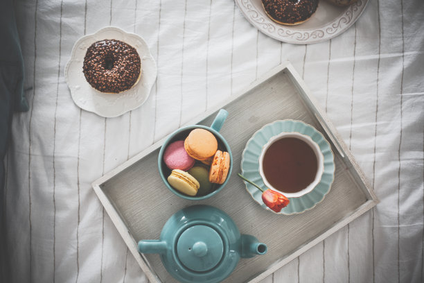 甜美的早餐和咖啡图片下载