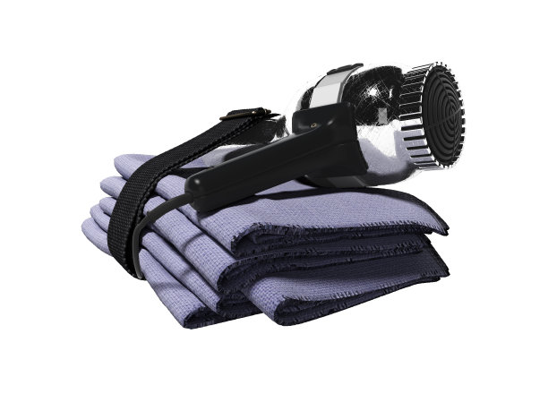 设置在酒店干燥的吹风机毛巾3d渲染在白色的背景上没有阴影图片下载