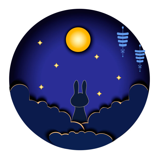 兔子上中秋之夜图片下载