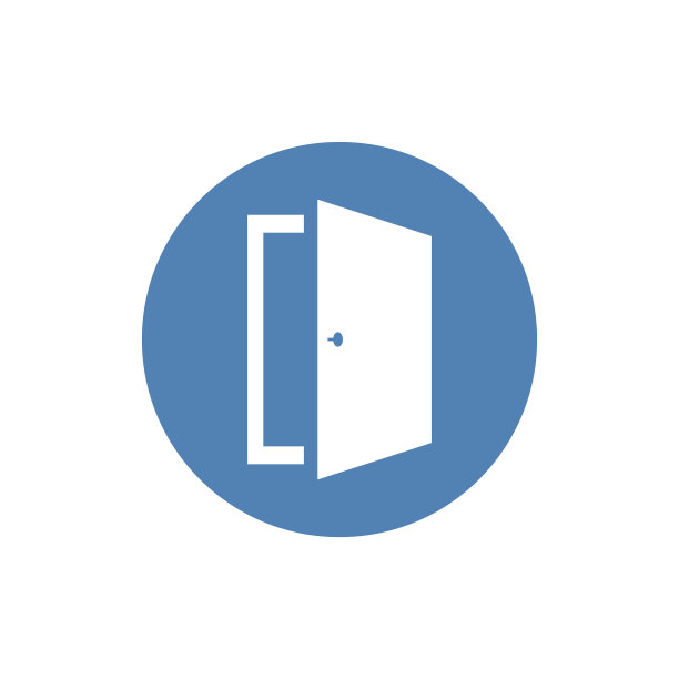 打开门图标。简单的插图孤立的图形和网页设计。图片下载