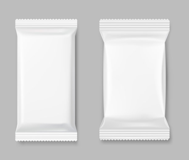 在灰色背景上具有真实透明阴影的流包。前视图。图片下载