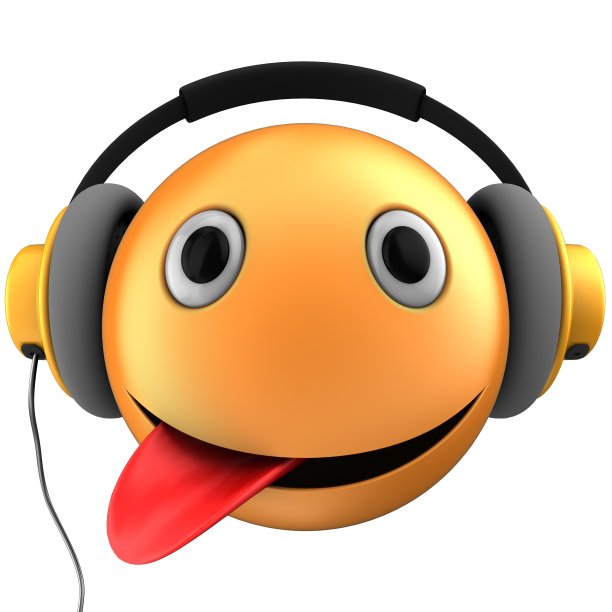 3d橙色表情微笑图片下载