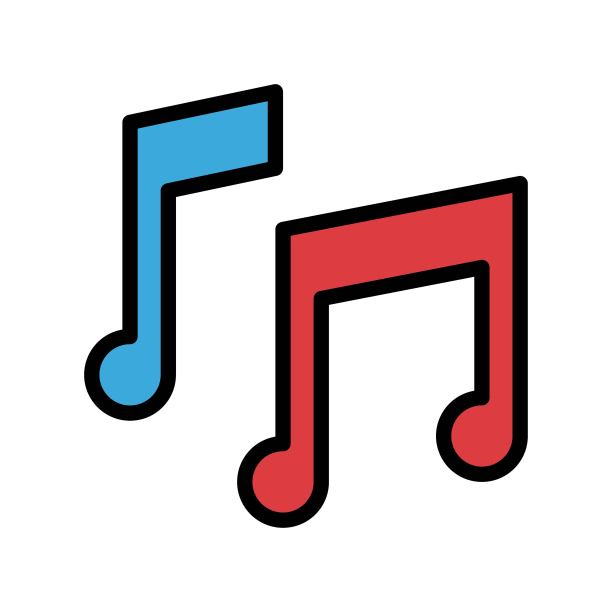 音乐音符向量，回到学校充满风格图标图片下载