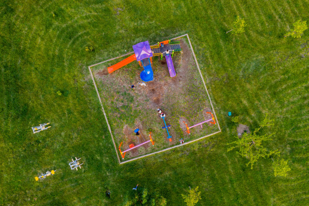 游乐场鸟瞰图图片下载