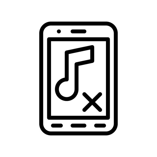 禁止声音矢量图，返校线条风格图标图片下载