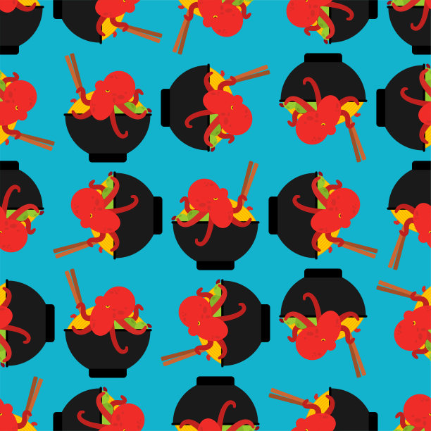 鱿鱼纹路面条。章鱼背景汤图片下载