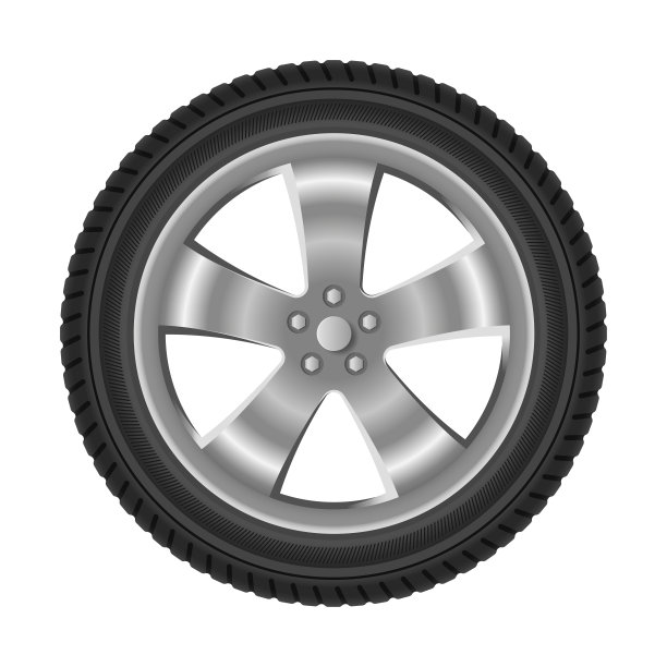 汽车车轮与轮胎现实隔离图片下载