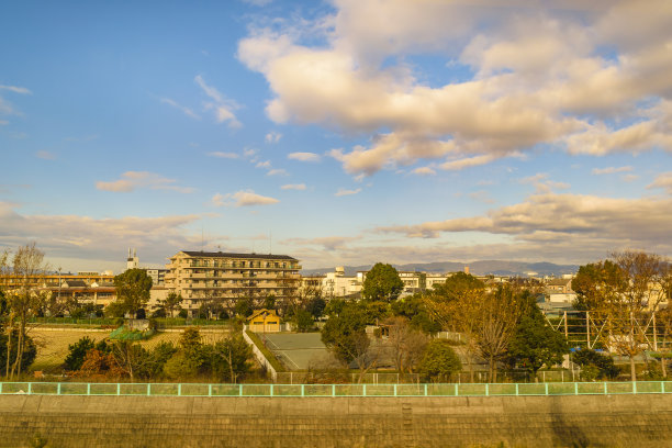 从窗口列车的角度看京都地区图片下载