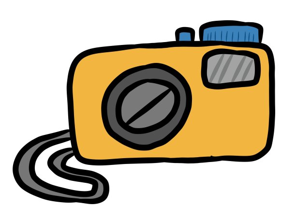 白色背景上的卡通摄像机图片下载