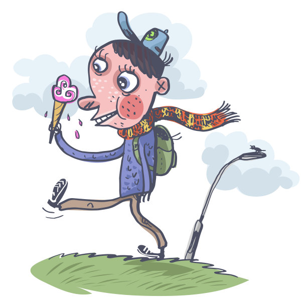 男孩吃冰淇淋图片下载