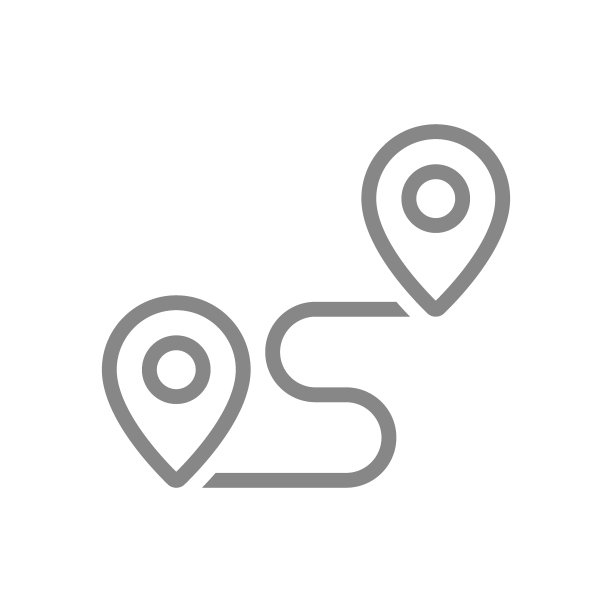路线定位线性图标，GPS导航符号和标志图片下载