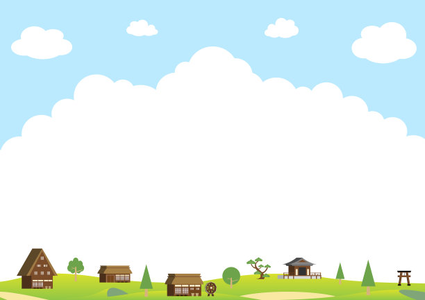 乡村风景和蓝天图片下载