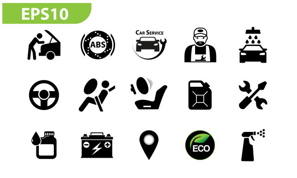 车库图标平eps 10矢量图片下载