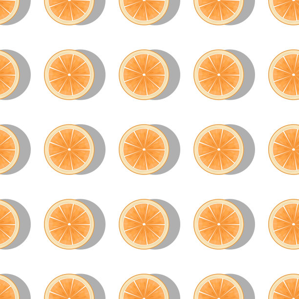 无缝模式与橙色半阴影在白色背景。图片下载