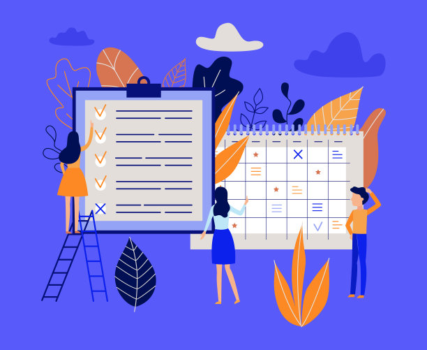 计划和时间管理的概念，与人组织工作过程。图片下载