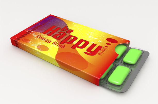 3 d渲染。快乐的药品箱图片下载