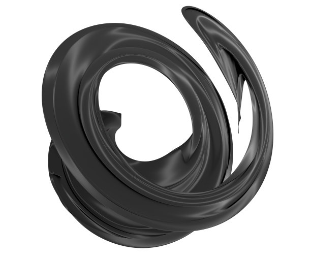 白色背景上的波浪织物。3 d渲染。图片下载