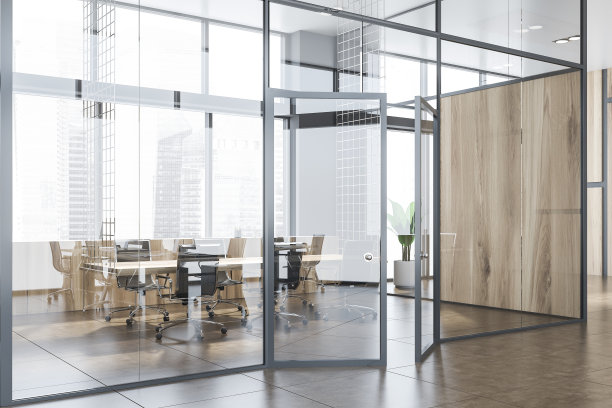 玻璃办公大厅和会议室图片下载