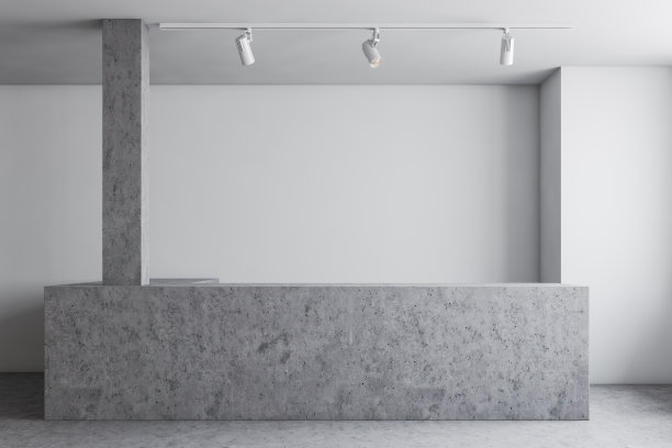 接待处为工业风格办公室图片下载