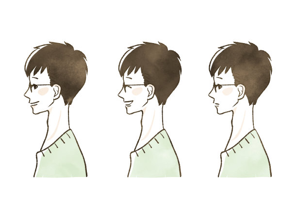 男性面部的侧面表情图片下载