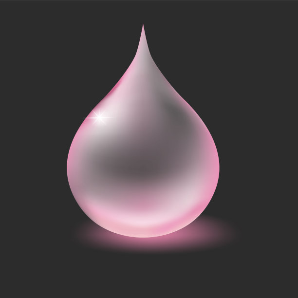 粉色玫瑰油滴。花卉香精的象征。芳香spa的概念。矢量插图为您的设计。图片下载