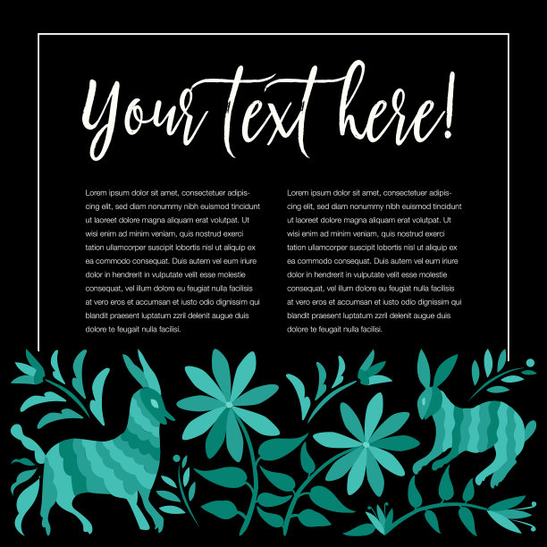 墨西哥刺绣风格构成图片下载