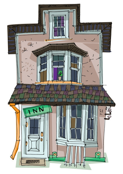 老酒吧的正面。图片下载