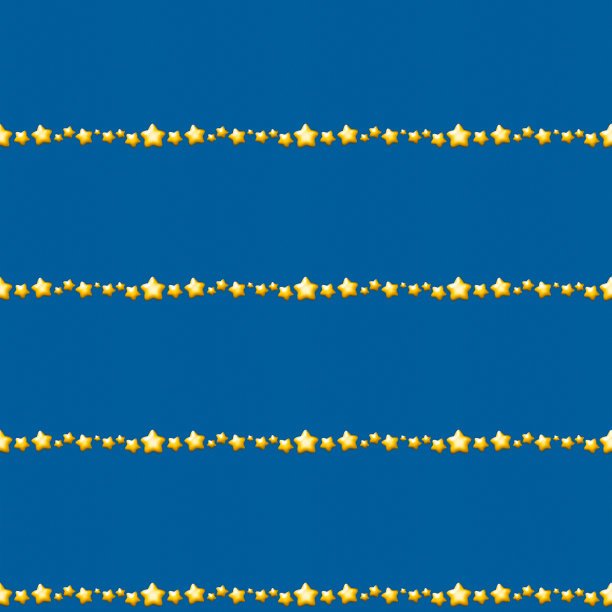 无缝星空背景，星星在蓝色的天空，卡通黄色星星的孩子图片下载